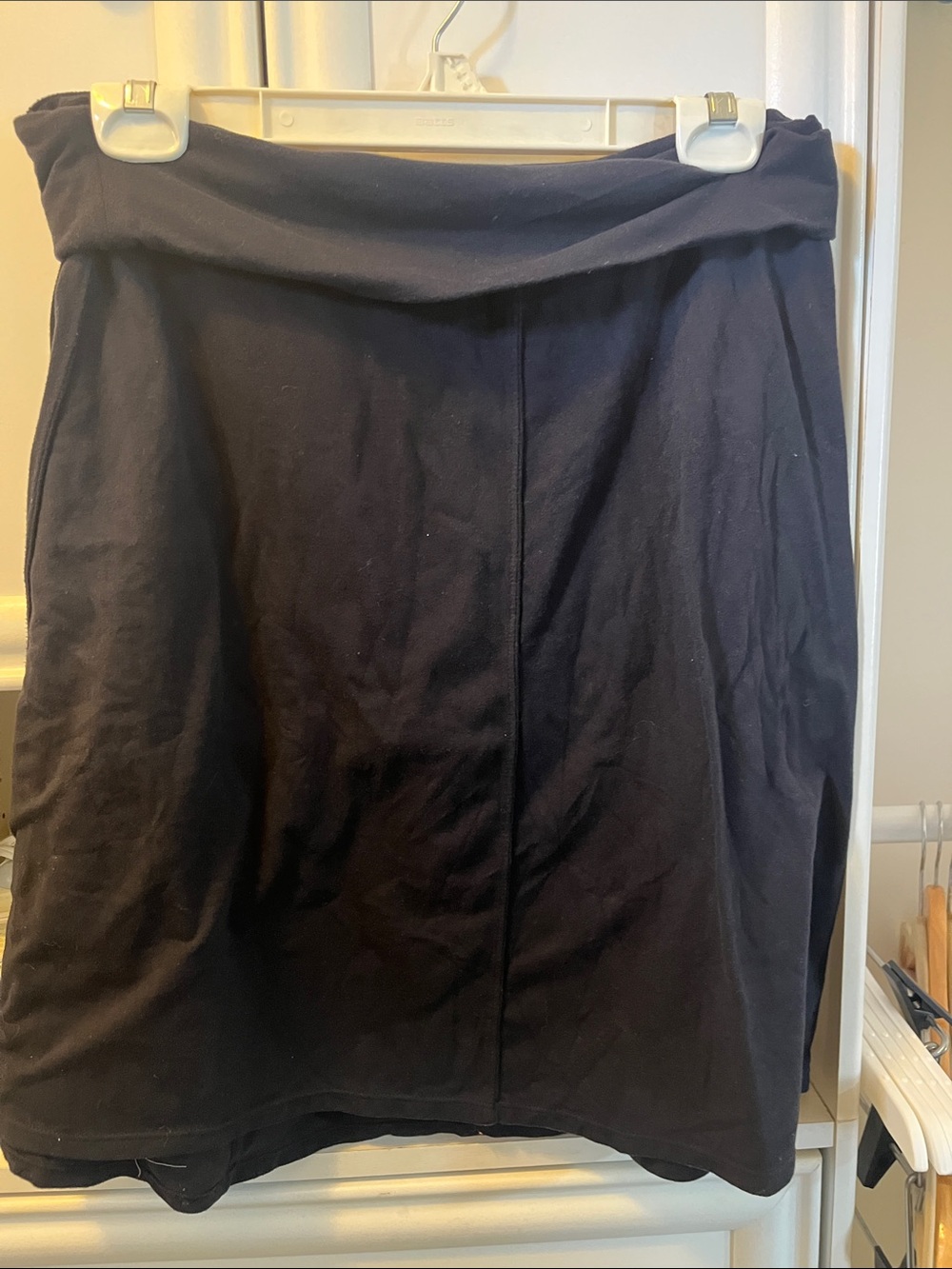 Athleta Navy Fold-Over A-Line Skirt